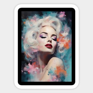 Marilyn Monroe Stylized Painting Sticker